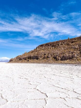 Vista de un salar en el norte argentino con montañas de fondo, representativo de las zonas de Jujuy y Catamarca donde se desarrollan proyectos de litio.