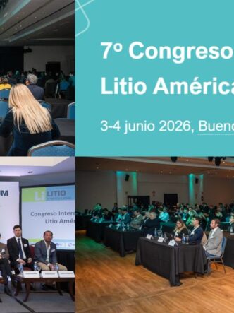 Collage de la edición anterior del Congreso Litio América Latina con conferencias, paneles y asistentes del sector del litio