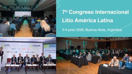 Collage de la edición anterior del Congreso Litio América Latina con conferencias, paneles y asistentes del sector del litio