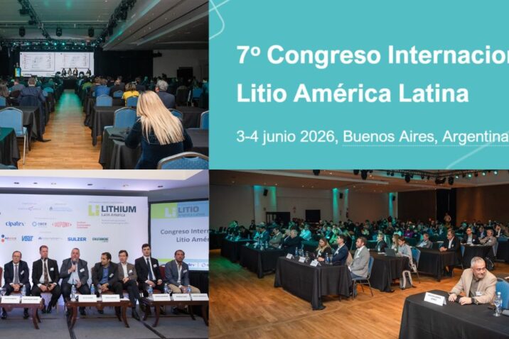 Collage de la edición anterior del Congreso Litio América Latina con conferencias, paneles y asistentes del sector del litio