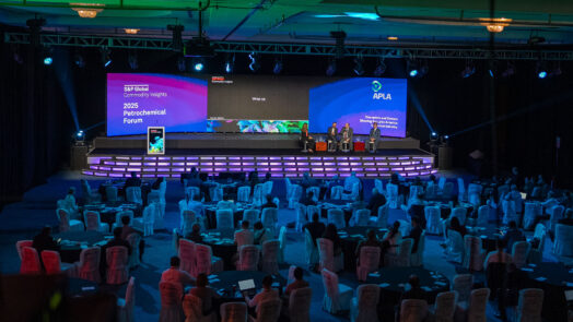Auditorio durante una conferencia de APLA sobre la industria petroquímica latinoamericana, formato que tendrá continuidad en la 46 APLA Anual en Buenos Aires.