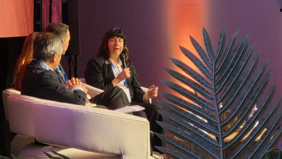 Teresita Regalado, ministra de Minería de Catamarca, habla durante el panel de la Mesa del Litio en Argentina Mining 2026.